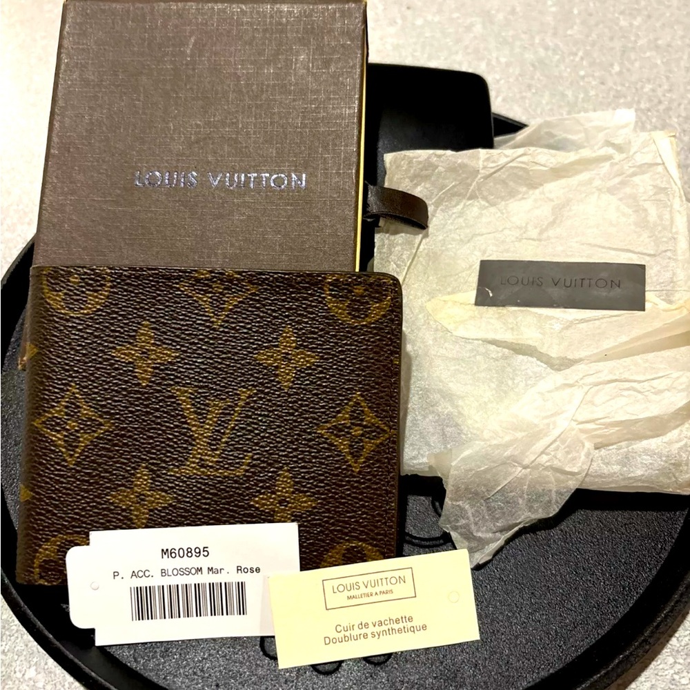 Authentic VTG Louis Vuitton Monogram Canvas Card Holder Pocket Organizer Brown